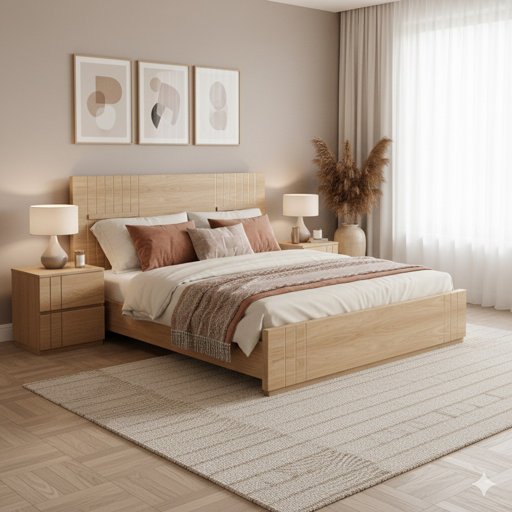 Cama Xion 140 x 190 cm - Natural